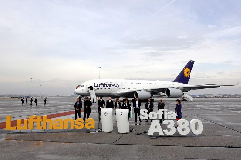  Самолет &bdquo; Еърбъс &ldquo; А380 на немската компания &bdquo; Луфтханза &ldquo; скоро реализира сполучливо кацане на летище &bdquo; София &ldquo; 