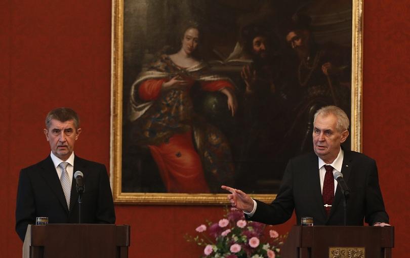  Андрей Бабиш, мин.-предс. (отляво) и Милош Земан, президент на Чехия (отдясно) 