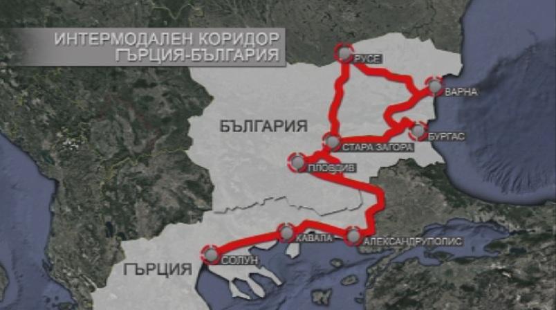 Резултат с изображение за транспортния коридор Солун - Кавала – Русе