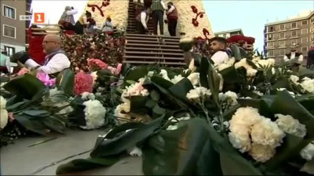 В испанския град Валенсия се провежда традиционния пищен фестивал Лас