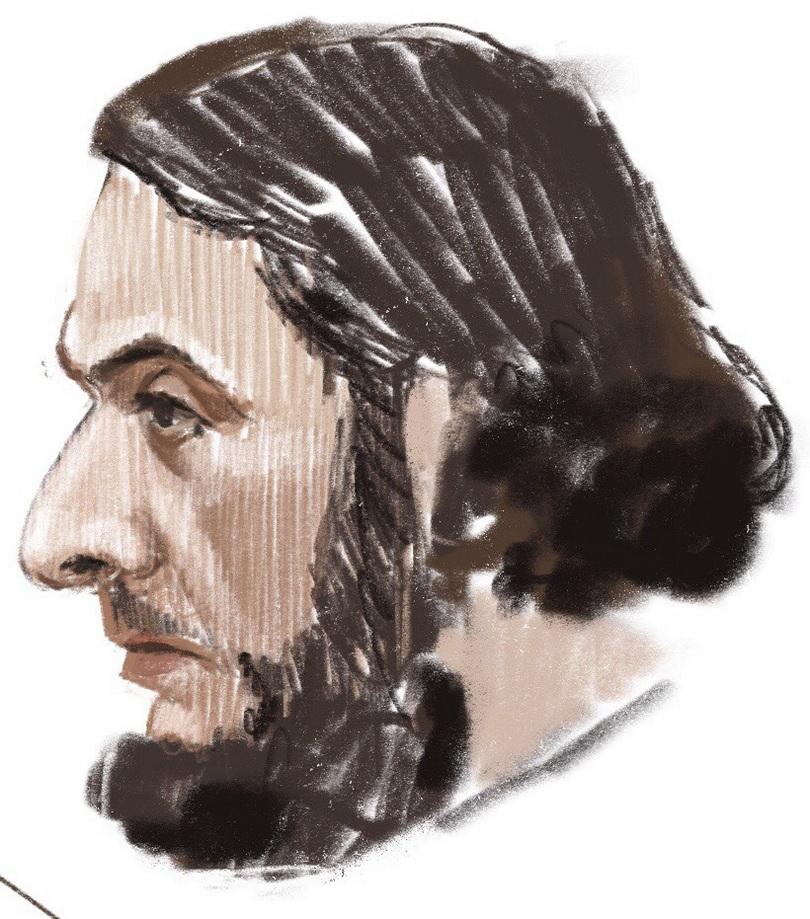  Съдебна рисунка на Салах Абдеслам от Брюкселската правосъдна палата 