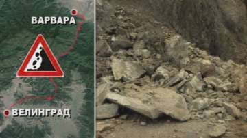 Свлачище затвори временно пътя Велинград-Пазарджик