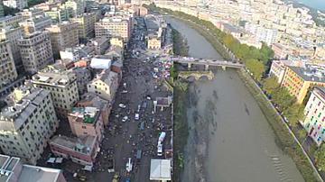 Наводненията в Генуа, гледани от въздуха