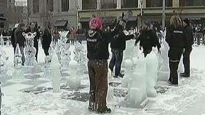 В Мичиган играят шах с ледени фигури