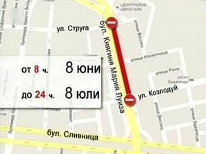 временни ограничения движението софия