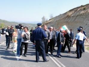 българи протестираха границата гърция