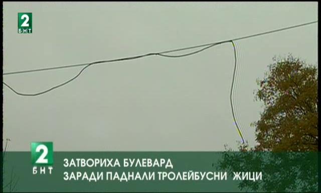 Затвориха булевард в Пловдив заради опасните тролейбусни жици