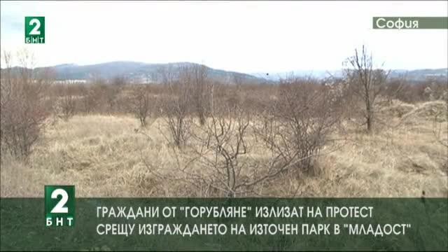 Граждани от Горубляне - на протест срещу изграждането на Източен парк