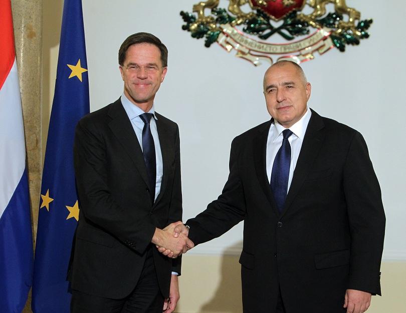 Марк Рюте се срещна с премиера Бойко Борисов