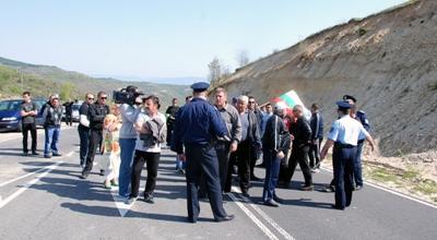 Българи протестираха на границата с Гърция