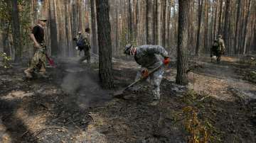 Пожар в забранената зона около Чернобил