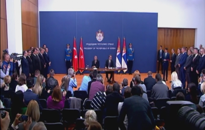 Турският президент Реджеп Тайип Ердоган започна двудневно посещение в Белград