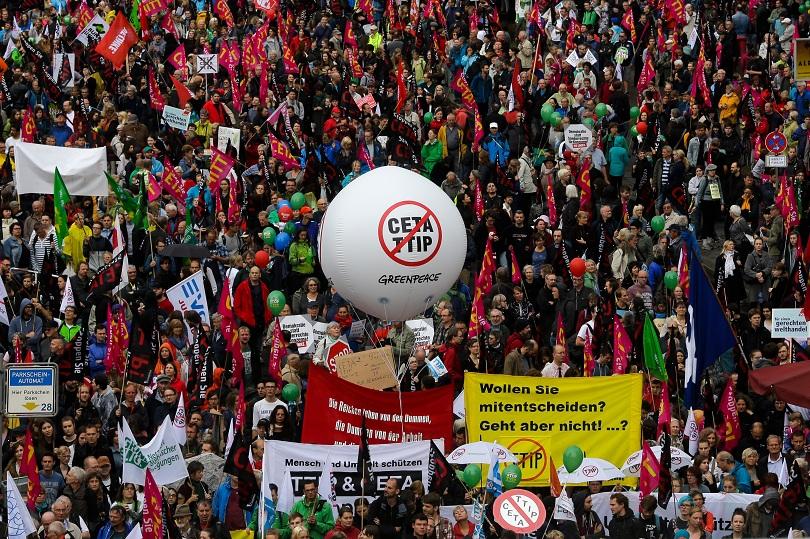 Протести в Германия срещу трансатлантическо сътрудничество