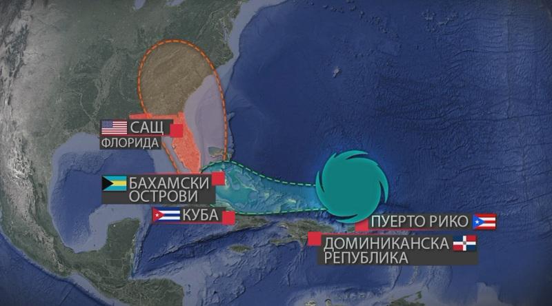 Какъв ще е пътят на най-продължителния циклон в историята „Ирма“?