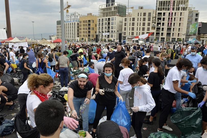 И към един любопитен протест в Ливан където група демонстранти