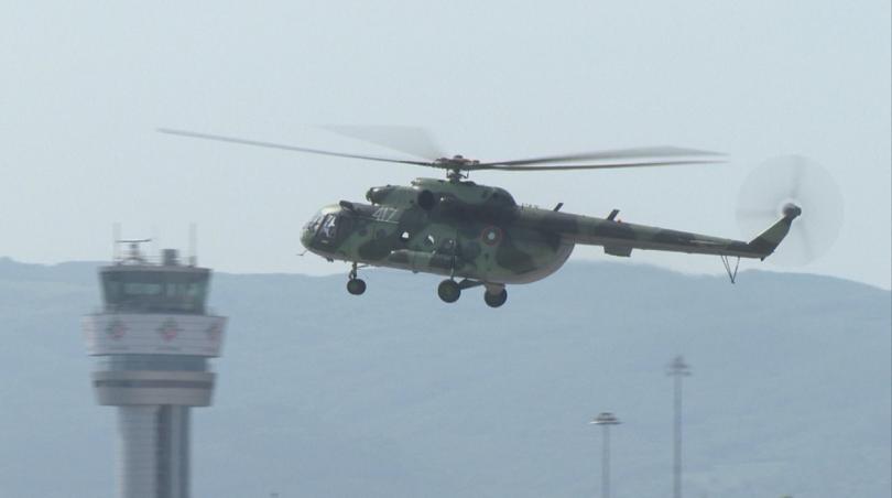 Ми-17 от Българските ВВС на летище „София“ в подготовка за парада на 6 май 2018 г.