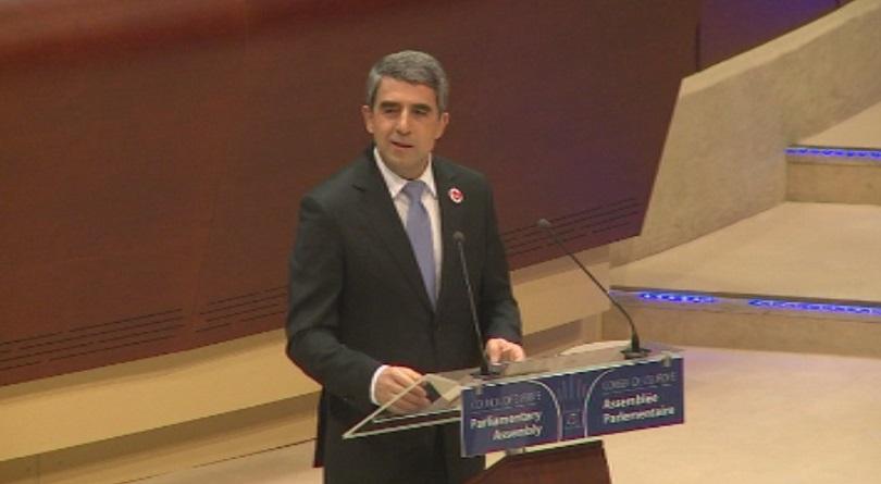 Президентът Росен Плевнелиев в Съвета на Европа в Страсбург