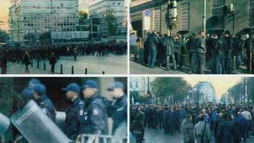 Полицейските протести затвориха улици в столицата и в страната