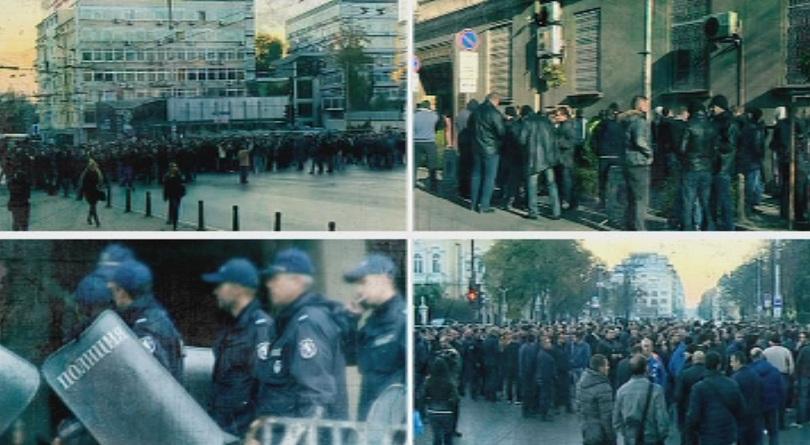 Полицейските протести затвориха улици в столицата и в страната