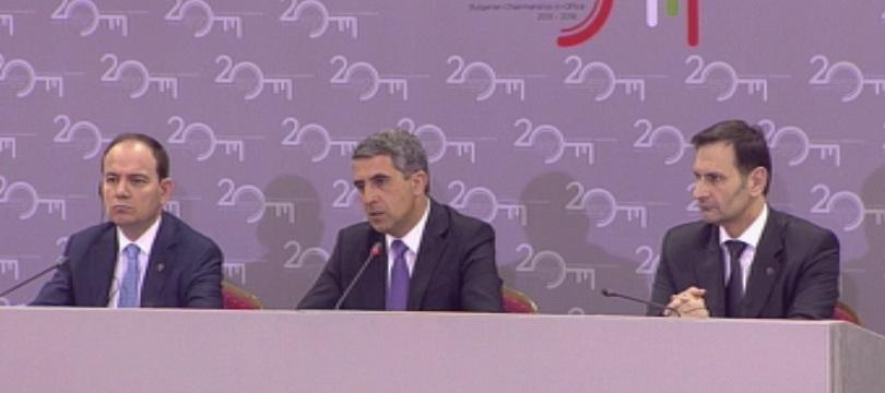 снимка 1 Пресконференция на президентите на Тройката от ПСЮИЕ