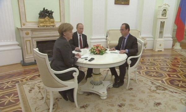снимка 1 Започна срещата Меркел - Оланд - Путин
