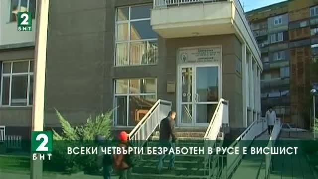 Всеки четвърти безработен в Русе е висшист