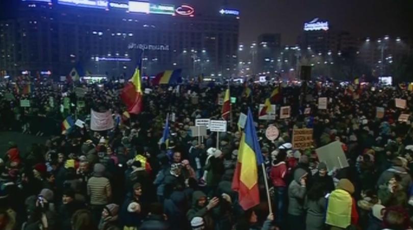 В Румъния хиляди излязоха и днес на протест въпреки отменения спорен указ