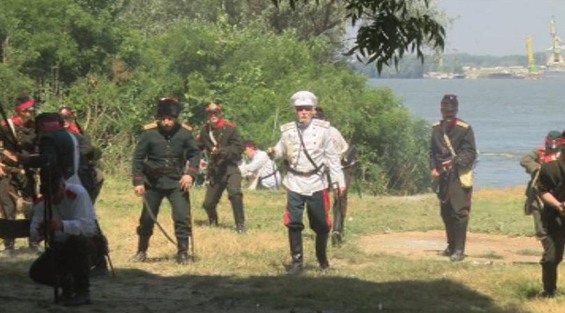 Възстановка на пристигането на руските войски при Свищов