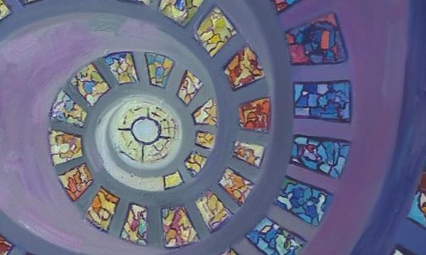 Сандра Блажева рисува картини по Приказка за стълбата