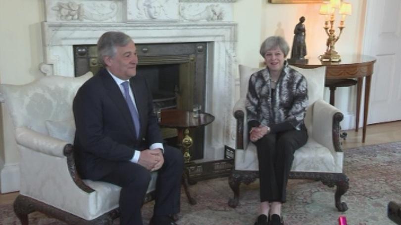 Председателят на Европейския парламент Антонио Таяни посети Тереза Мей