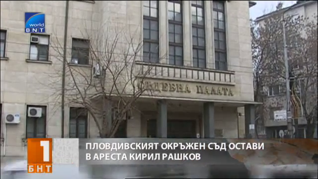 Кирил Рашков остава в ареста