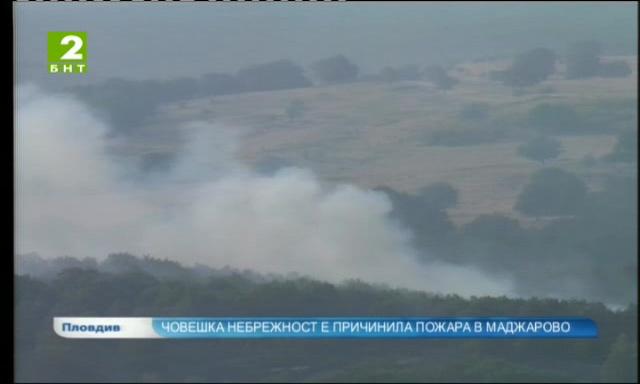 Човешка небрежност е причина за пожара в община Маджарово