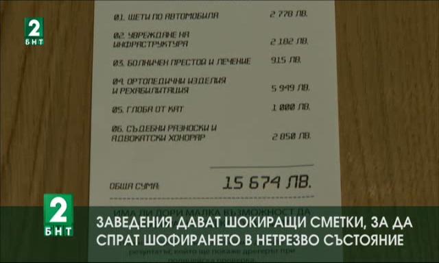Заведения дават шокиращи сметки, за да спрат шофирането в нетрезво състояние