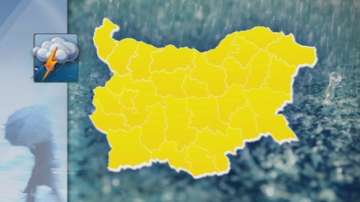 Жълт код за дъжд е обявен в 24 области